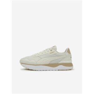 Krémové dievčenské tenisky Puma R78 Voyage