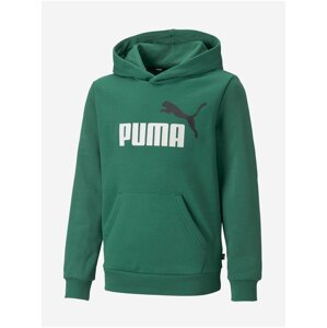 Zelená chlapčenská mikina s kapucňou Puma ESS+ 2 Col