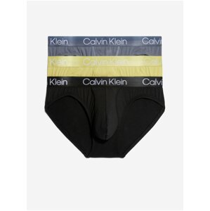 Slipy pre mužov Calvin Klein Underwear - čierna, žltá, sivá