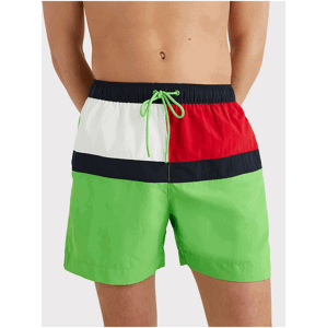 Světle zelené pánské vzorované plavky Tommy Hilfiger Underwear