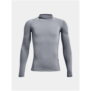 Šedé chlapčenské tričko Under Armour UA HG Armour Mock LS