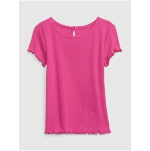 Tmavo ružové dievčenské tričko GAP