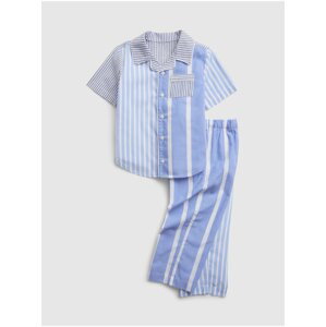Svetlomodré chlapčenské pruhované pyžamo GAP