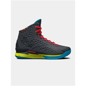 Žlto-šedé chlapčenské tenisky Under Armour GS CURRY 1 PRNT