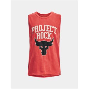 Koralové chlapčenské tielko Under Armour Project Rock Show Your Bull SL