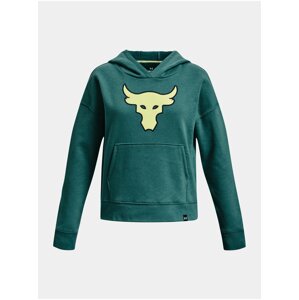 Zelená dievčenská mikina Under Armour Project Rock Brhma Bull Fleece HD