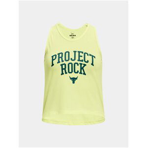 Žlté dievčenské tielko Under Armour Project Rock Girls Graphic Tank