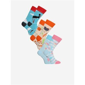 Ponožky pre mužov Dedoles - modrá, svetlomodrá, oranžová, ružová, čierna