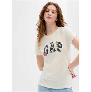 Krémové dámske tričko s logom GAP