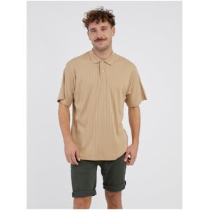 Béžová pánska polokošeľa Jack & Jones Connor