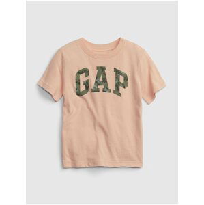 Oranžové chlapčenské bavlnené tričko s logom GAP
