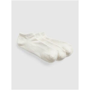 Súprava troch párov ponožiek v bielej farbe GAP