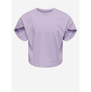 Svetlo fialové dievčenskú basic tričko ONLY Essa