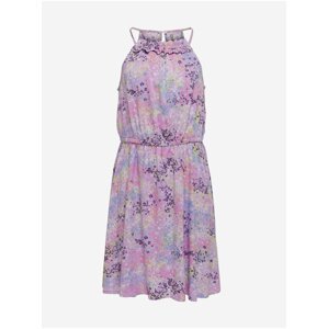 Svetlo fialové dievčenské kvetované šaty ONLY Anna