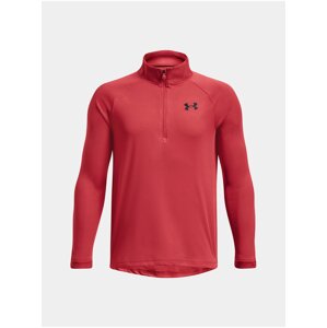 Červené športové tričko Under Armour UA Tech 2.0 1/2 Zip