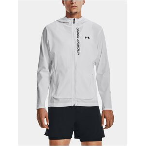 Biela športová bunda Under Armour OUTRUN THE STORM JACKET