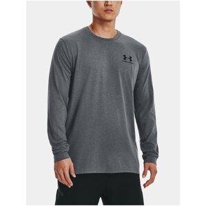 Tmavosivé športové tričko Under Armour UA SPORTSTYLE LEFT CHEST LS