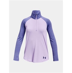 Fialové dievčenské športové tričko Under Armour UA Tech Graphic 1/2 Zip