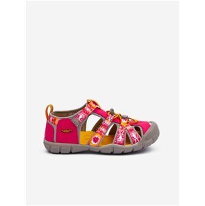 Tmavo ružové dievčenské outdoorové sandále Keen Seacamp