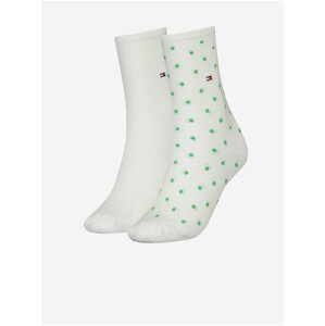 Ponožky pre ženy Tommy Hilfiger - krémová