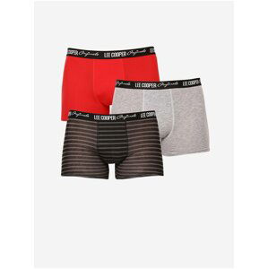 Boxerky pre mužov Lee Cooper - čierna, sivá, červená