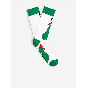 Bielo-zelené pánske ponožky Celio Corn Flakes