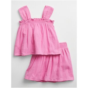 Sada dievčenskej sukne a tielka v ružovej farbe GAP