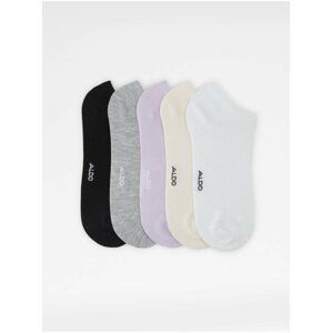 Ponožky pre ženy ALDO - čierna, sivá, biela, svetlofialová, krémová