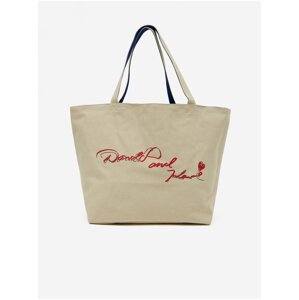 Modro-béžový dámsky vzorovaný shopper KARL LAGERFELD Disney