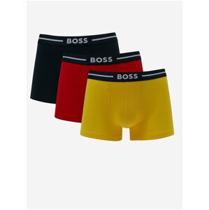 Boxerky pre mužov BOSS - čierna, červená, žltá