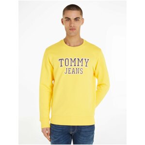 Mikiny bez kapuce pre mužov Tommy Jeans - žltá