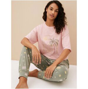 Ružový dámsky horný diel pyžamá Marks & Spencer