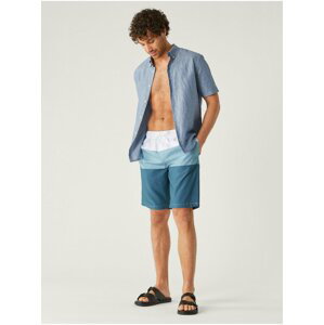 Plavky pre mužov Marks & Spencer - modrá, svetlomodrá, biela