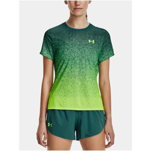 Zelené dámske vzorované športové tričko Under Armour Rush Cicada