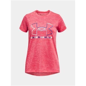 Ružové dievčenské športové tričko Under Armour Tech BL Twist SS