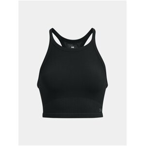 Čierny dámsky športový crop top Under Armour Rush Seamless Tank