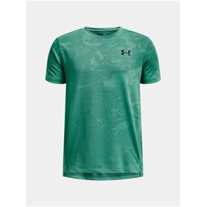 Zelené chlapčenské športové tričko Under Armour UA Tech Vent Jacquard SS