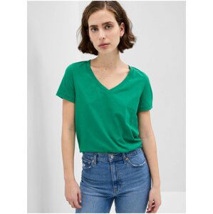 Zelené dámske basic tričko GAP