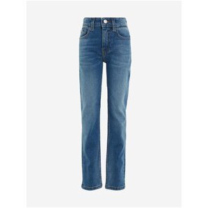 Modré chlapčenské slim fit džínsy modrá Calvin Klein Jeans