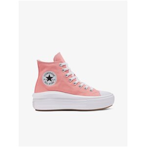 Ružové dámske kotníkové tenisky na platforme Converse Chuck Taylor All Star Move