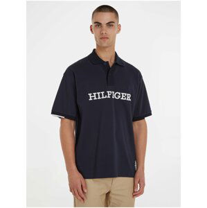 Tmavomodré pánske polo tričko Tommy Hilfiger