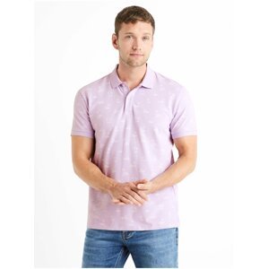 Svetlo fialové pánske polo tričko Celio Deisland
