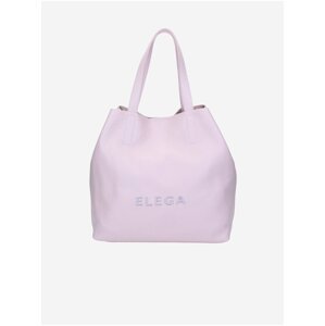 Svetlo fialová dámska kožená kabelka ELEGA Fancy