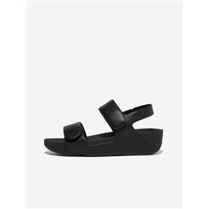 Čierne dámske kožené sandále FitFlop Lulu