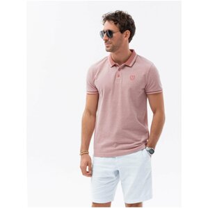 Staroružové pánske polo tričko Ombre Clothing