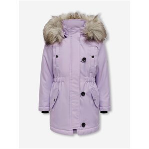 Svetlo fialová dievčenská zimná bunda ONLY Giris