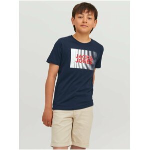 Tmavomodré chlapčenské tričko Jack & Jones Corp.