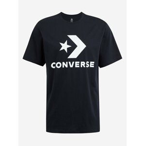 Čierne unisex tričko Converse Go-To Star Chevron