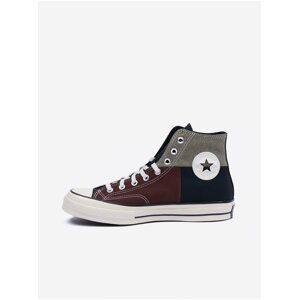 Šedo-hnedé pánske členkové tenisky Converse Chuck 70