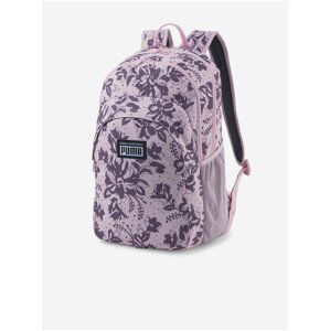 Svetlo fialový dámsky kvetovaný batoh Puma